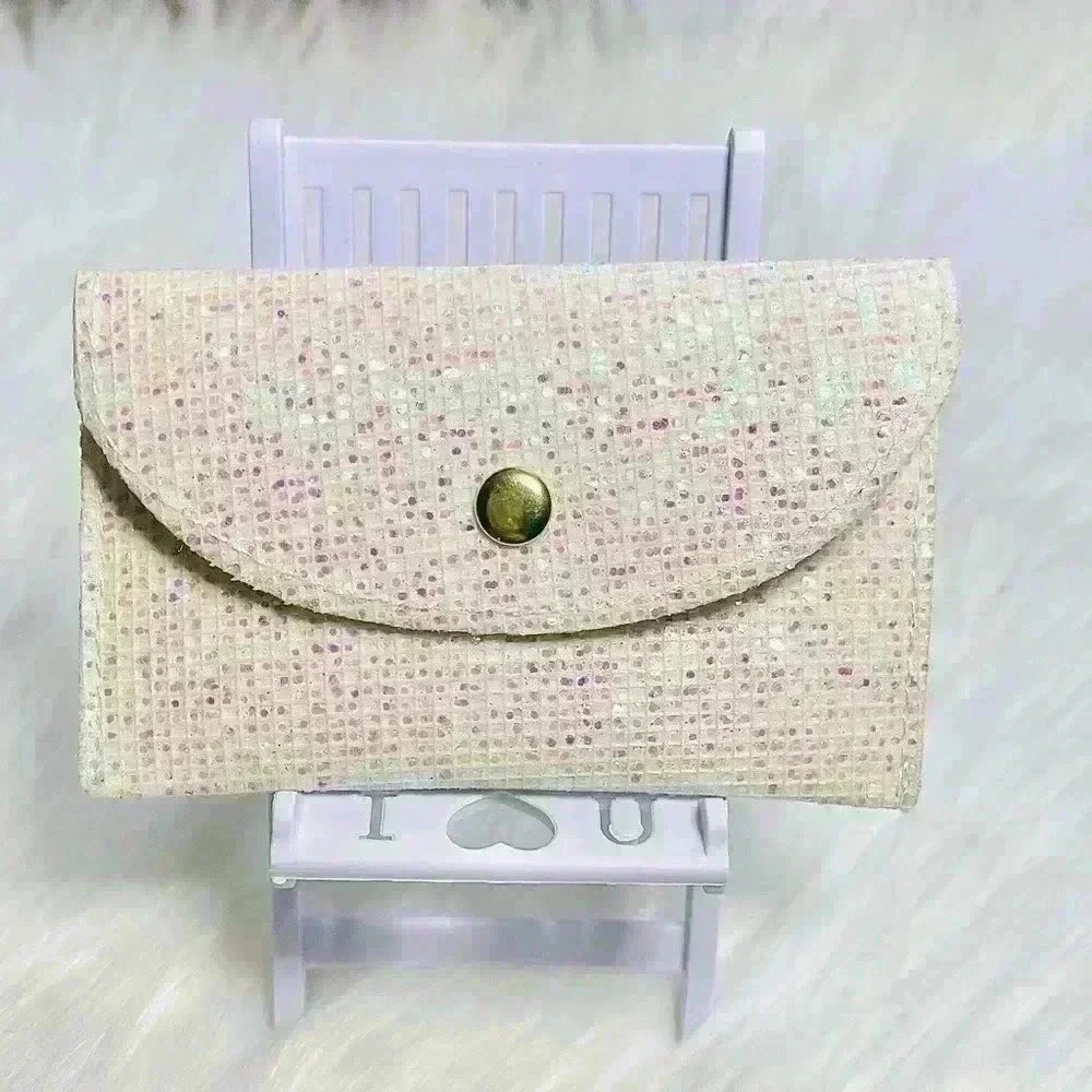 Cute Card Wallet in Sparkly White